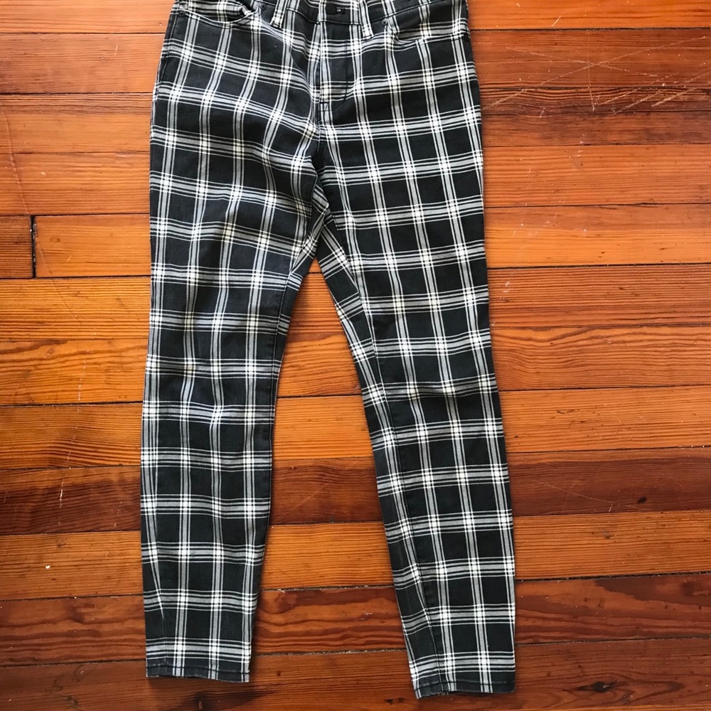 Madewell plaid skinny jeans